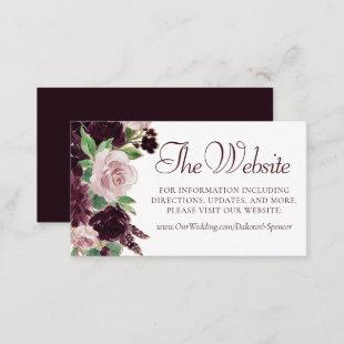Moody Passions | Dramatic Purple Wine Rose Website Enclosure Card