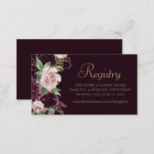 Moody Passions | Dramatic Purple Wine Rose Website Enclosure Card