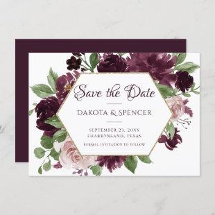 Moody Passions | Dramatic Purple Wine Rose Wreath Save The Date