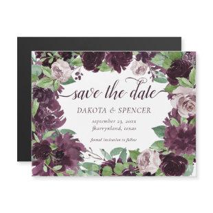 Moody Passions | Dramatic Wine Save the Date Magnetic Invitation