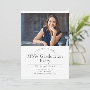 MSW Two Photo Graduation Invitation