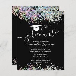 Multi colored glitter graduation party Paper Sheet