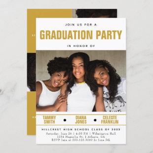 Multi Friend Graduation Party Invitation