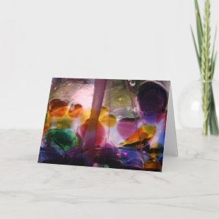 Multiple Colored Glass Maze Card
