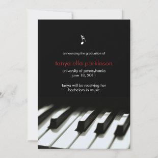 Music Major Piano Graduation Announcement