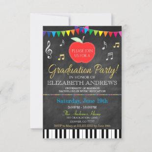 Music Teacher Graduation Invitation