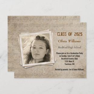 Musical background for Graduation Party Invitation