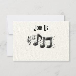 MUSICAL NOTES IN A FUN "ALL" OCCASION INVITATION