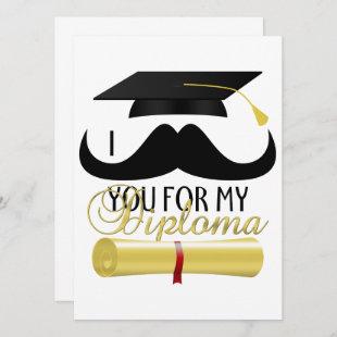 Mustache you for my Diploma Graduation Invitation