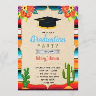 Nacho graduation theme party invitation