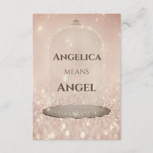 Name Meaning Angelica Glitter Rose Sweet 16th Invitation