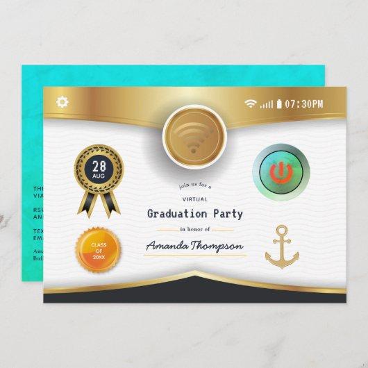 Nautical Virtual Graduation Party Invitation
