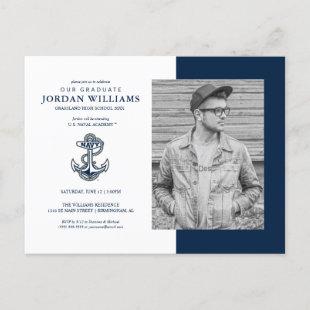 Naval Academy Anchor Future Graduate Announcement Postcard