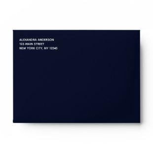 Navy Blue Simple Minimalist Colored Envelope