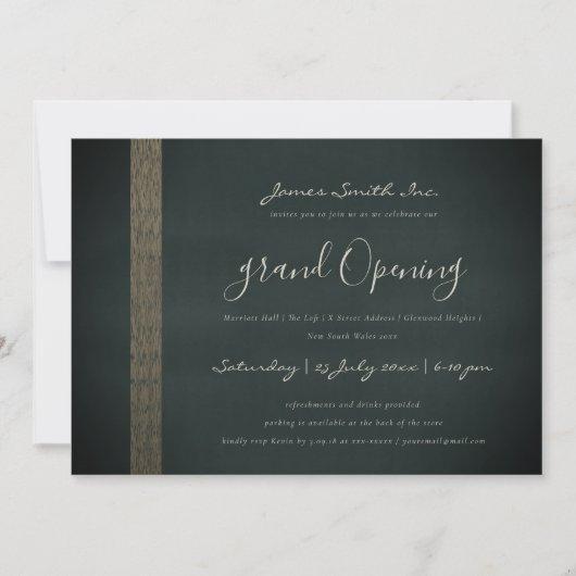 NAVY COPPER MOSAIC DOTS GRAND OPENING CEREMONY INVITATION