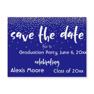 Navy Graduation Party Save Date Magnetic Card