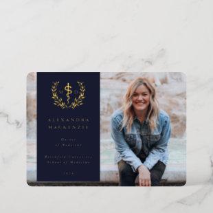 Navy MD Asclepius Graduation Photo Announcement