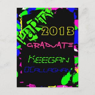 Neon Graduation Party Invitation