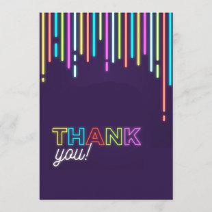 Neon Thank You Card