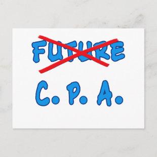 No Longer Future CPA Graduation Design Announcement Postcard