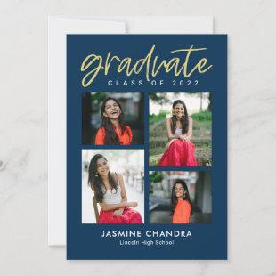 Notably Cool Editable Color Graduation Invitation