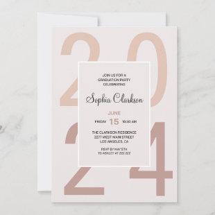 Number Typography Graduation  Invitation