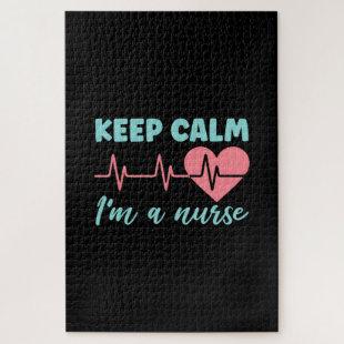 Nurse Gift | Keep Calm I Am A Nurse Jigsaw Puzzle
