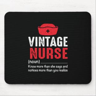 Nurse Gift | Vintage Nurse Noun Mouse Pad