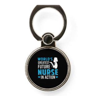 Nurse Gift | World Greatest Futurre Nurse Phone Ring Stand