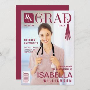 Nurse Graduate Registered Nurse Photo Magazine Announcement