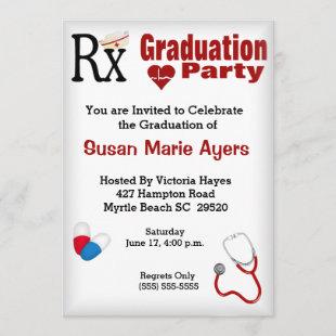 Nurse Graduation Party Invitation
