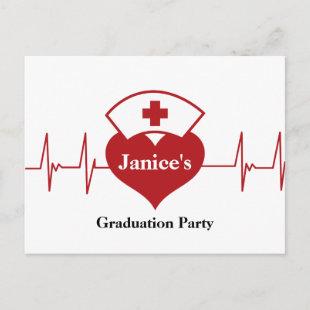 nurse Graduation Party Invitation Postcard