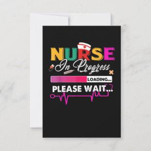 Nurse In Progress Nurse Funny Nursing School Soon RSVP Card