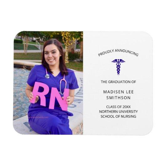 Nurse photo graduation announcement magnet