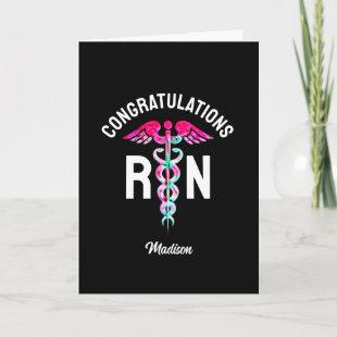 Nurse RN Graduation Congratulations Medical Custom Card