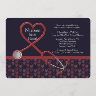 Nurses Have Heart Graduation Invitation