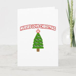 Nurses Love Christmas Holiday Card