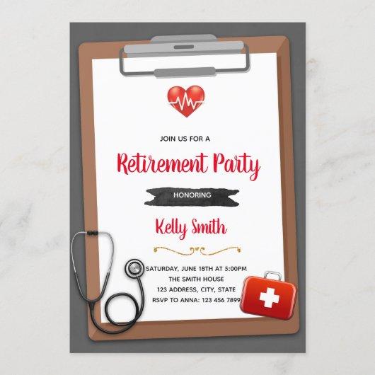 Nursing retirement party invitation