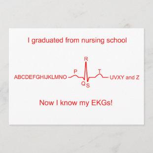 Nursing School EKG Graduation Card