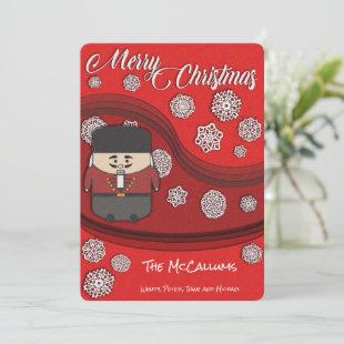Nutcracker and Snowflake Christmas Card