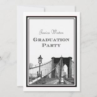 NYC Skyline Brooklyn Bridge #2 DIY  Graduation Invitation