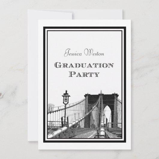 NYC Skyline Brooklyn Bridge #2 DIY  Graduation Invitation