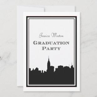 NYC Skyline Silhouette #2 DIY Graduation Invitation