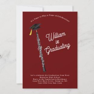 Oboe Musician Graduation Party Music Invitation