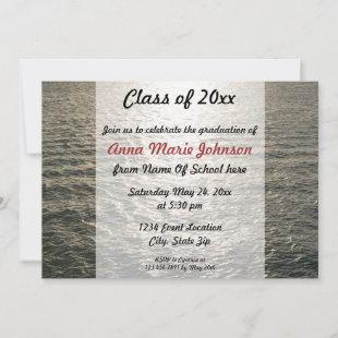 Ocean Sunset Graduation Invitation