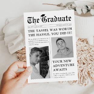 Old Style Newspaper Graduation Announcement