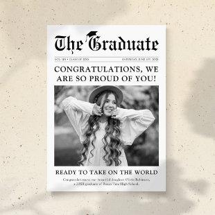 Old Style Newspaper Photo Graduation Announcement