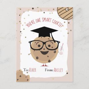 One Smart Cookie & Milk Kids Classroom Valentine   Postcard
