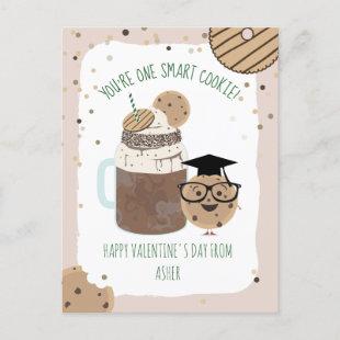 One Smart Cookie & Milkshake Classroom Valentine   Postcard