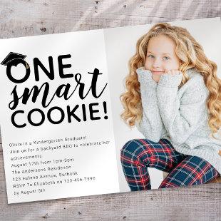 One Smart Cookie Photo Kindergarten Graduate Invitation